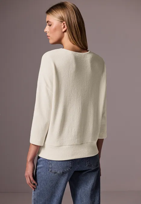 Strukturshirt lucid white