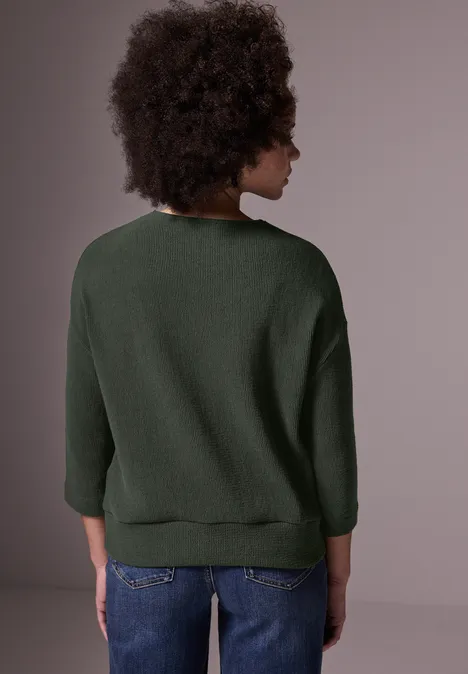 Strukturshirt oil green