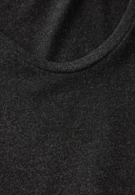 Kuscheliges V-Neck Shirt anthracite melange