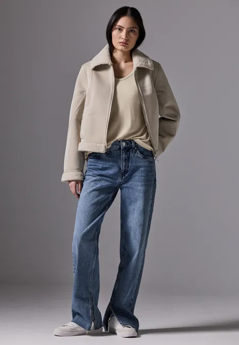 Kuscheliges V-Neck Shirt cloud cream mel.