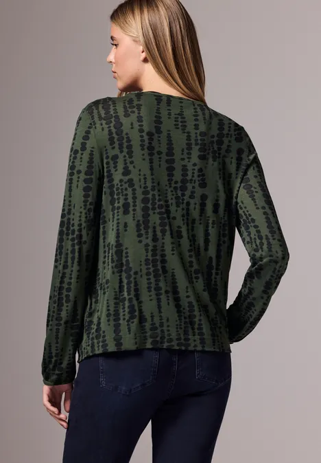 Bedrucktes Shirt oil green