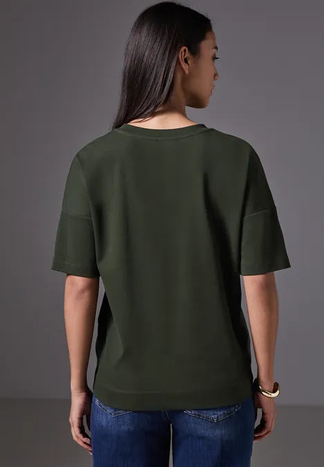 Kurzarmshirt oil green