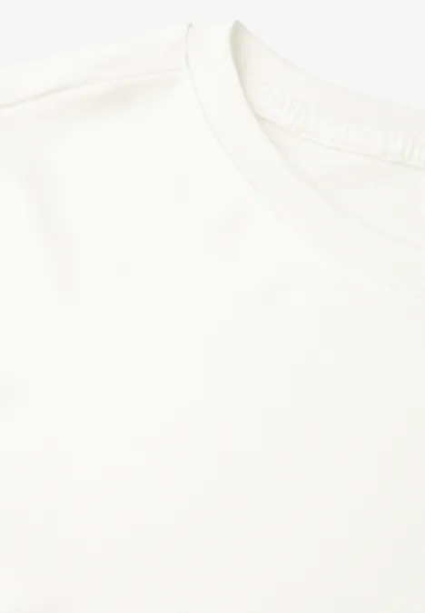 Shirt mit Rippstruktur off white