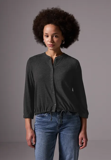 Kurze Jacke anthracite melange