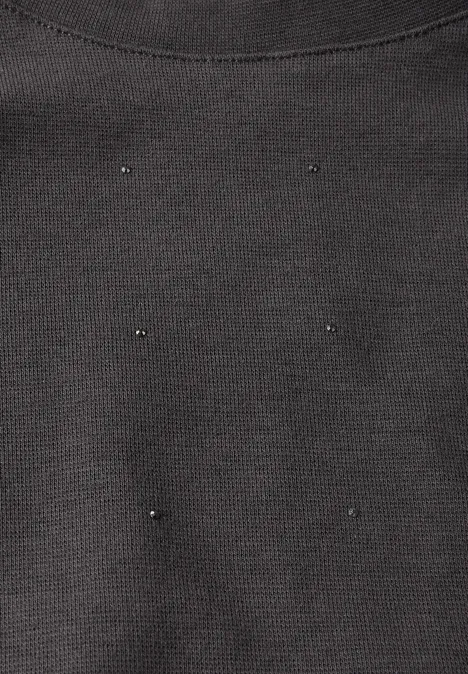 Glitzerndes Top lead grey