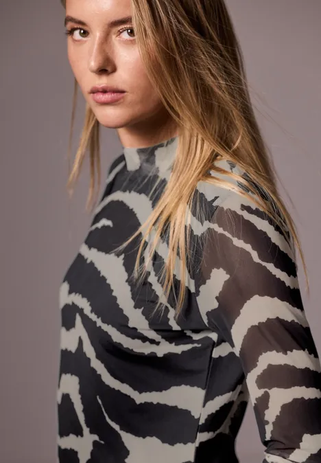 Gemustertes Shirt flint grey
