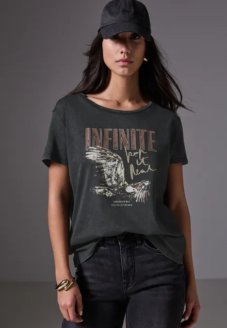 T-Shirt mit Print flint grey T-Shirt mit Print flint grey