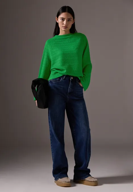 Shirt mit Vertikalstruktur vivid green