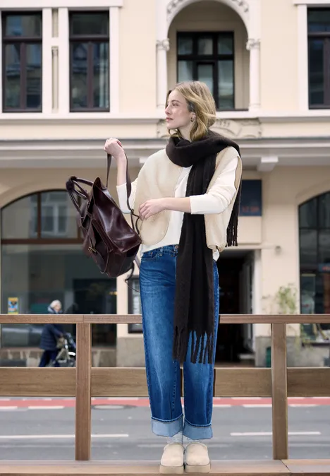 Wolloptik-Weste Soft Fawn Beige Wolloptik-Weste Soft Fawn Beige