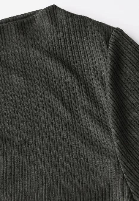 Shirt mit Rippenstruktur nightfall green