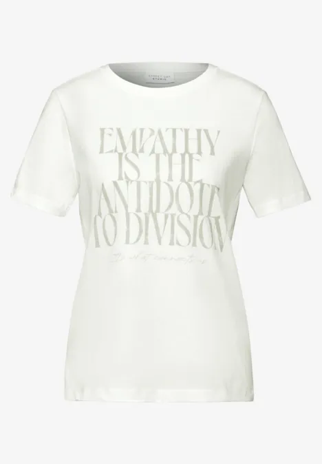 Shirt mit Wording Artwork off white