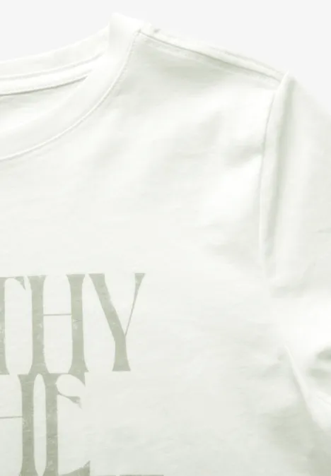 Shirt mit Wording Artwork off white