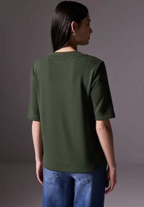 Gebreid overhemd kale green Gebreid overhemd kale green