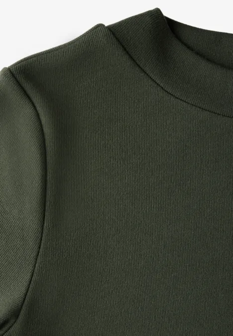 Gebreid overhemd kale green Gebreid overhemd kale green