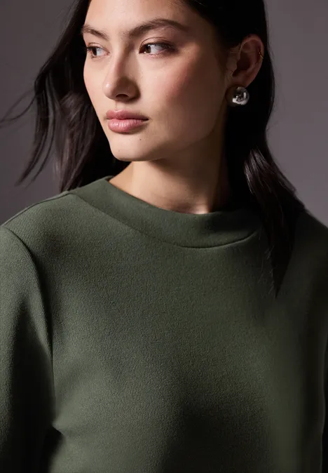 Gebreid overhemd kale green Gebreid overhemd kale green