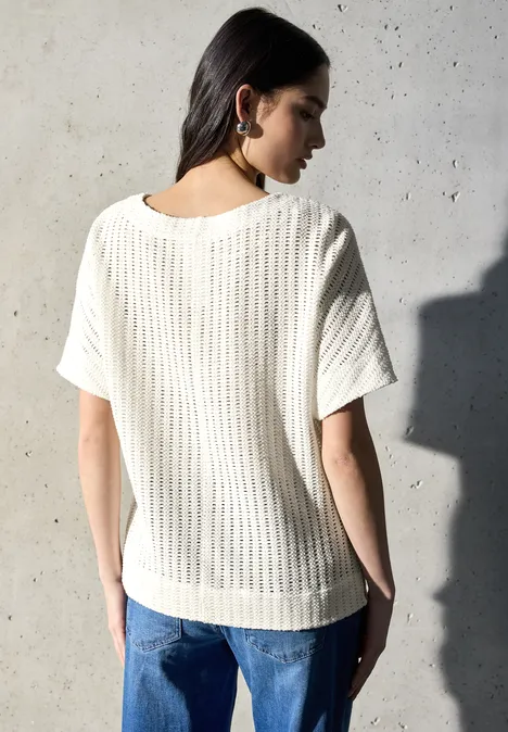 Strukturshirt off white