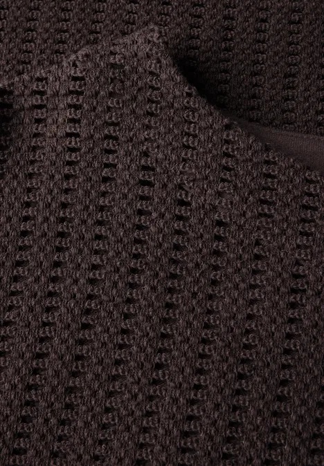 Strukturshirt plummy brown