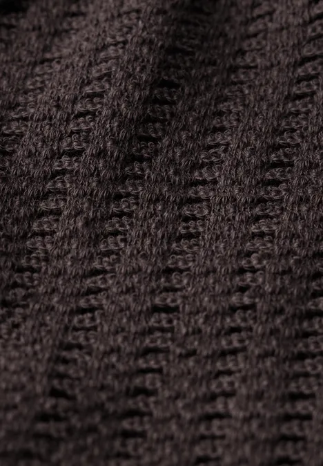 Strukturshirt plummy brown