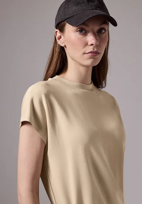 Kuscheliges T-Shirt clove beige