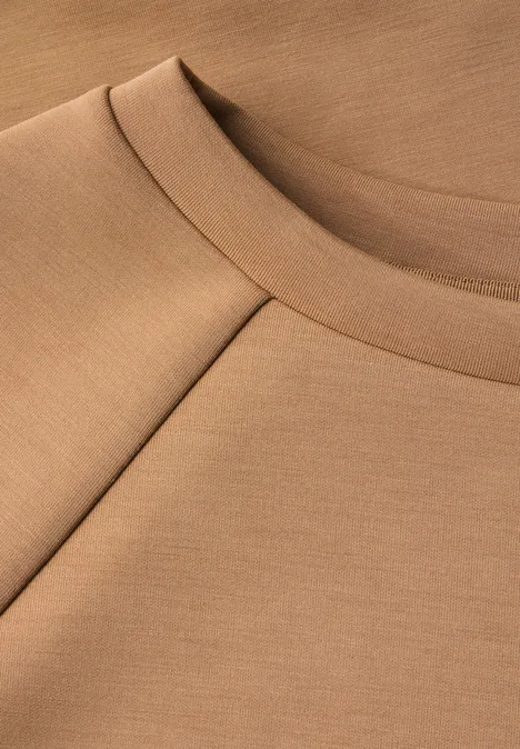 Raglan T-Shirt in Silk-Optik creamy brown
