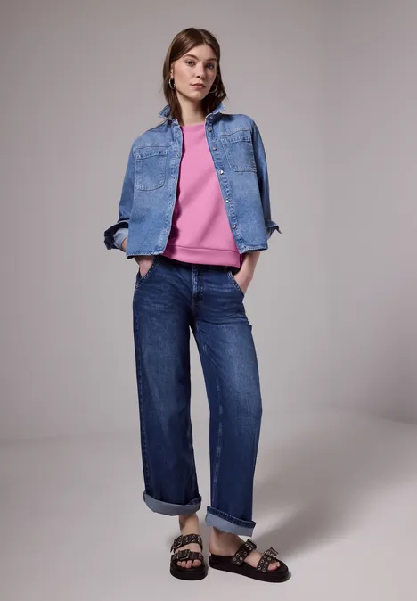 Raglan T-Shirt in Silk-Optik intense rose