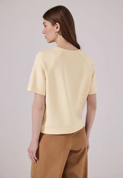 Raglan T-Shirt in Silk-Optik mellow vanilla