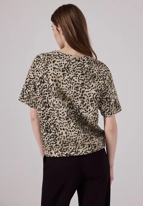 Raglan T-Shirt in Silk-Optik creamy brown