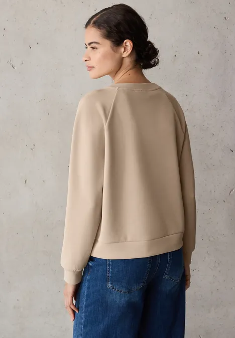 Silk-Look Shirt mit Nieten clove beige
