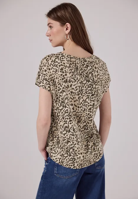 Bedrucktes Shirt creamy brown