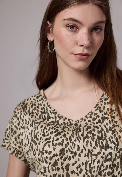 Bedrucktes Shirt creamy brown