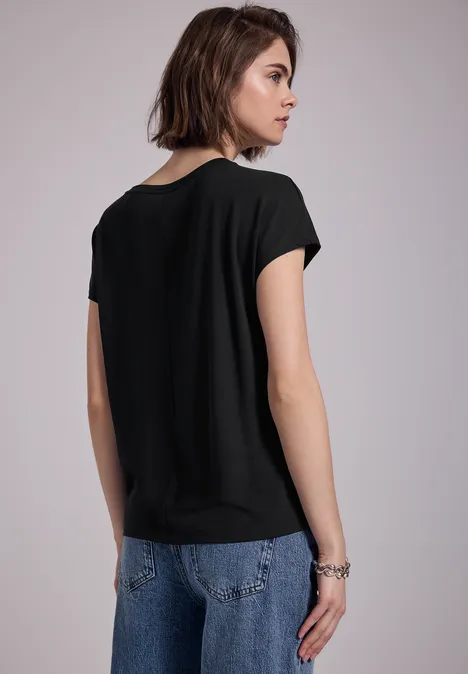 T-Shirt mit Print Black