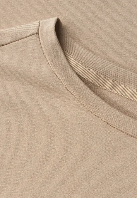 T-Shirt mit Print clove beige
