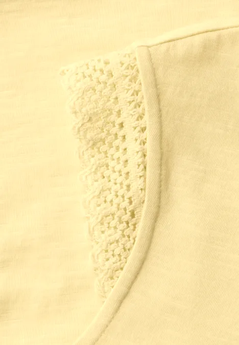 Shirt mit Häkeldetails blend yellow