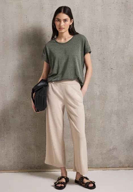 Leinen-Look Shirt dull peridot green mel.