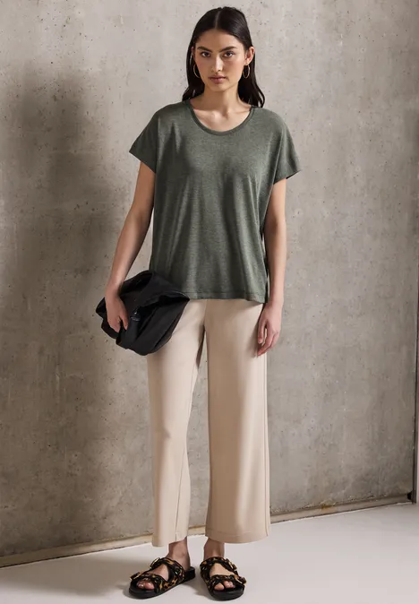 Leinen-Look Shirt dull peridot green mel.