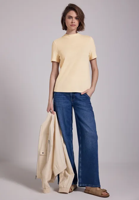 Strick-Look Shirt mellow vanilla