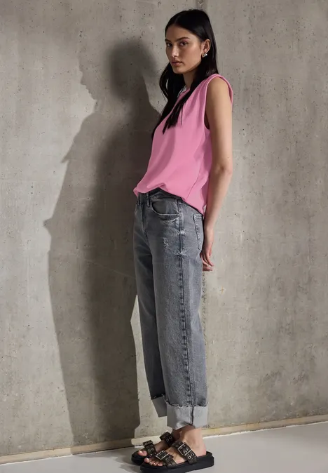 Silk-Look Top intense rose