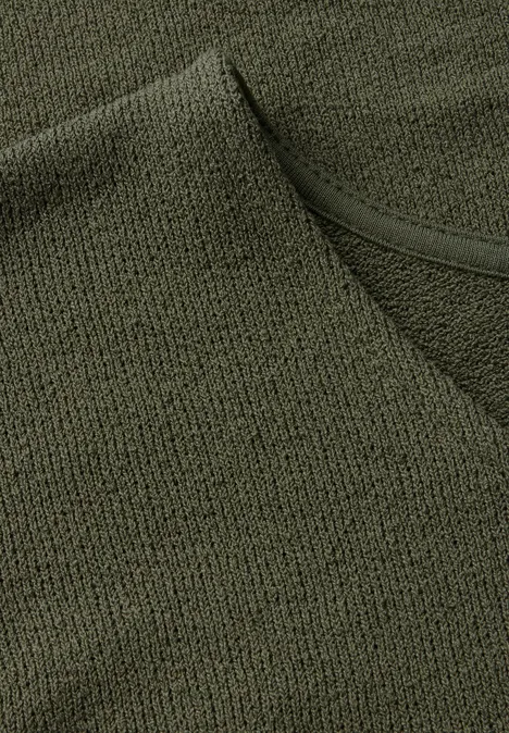 Strick-Look Shirt mit V-Neck peridot green