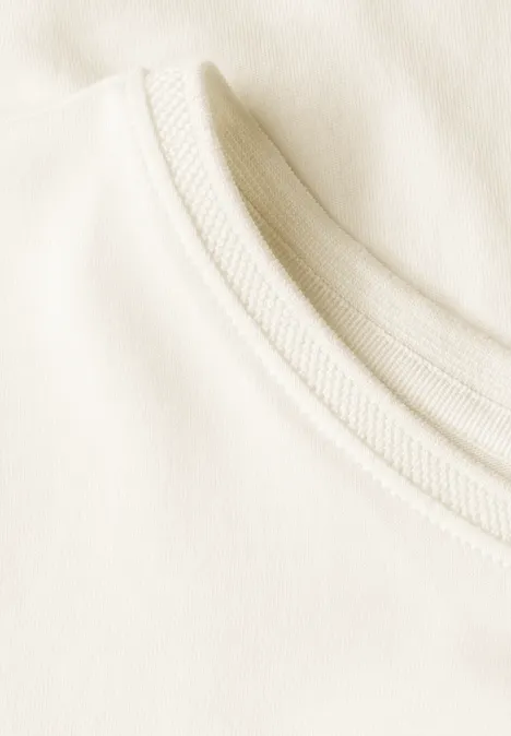Shirt in Unifarbe off white