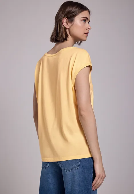 T-shirt en couleur unie blend yellow