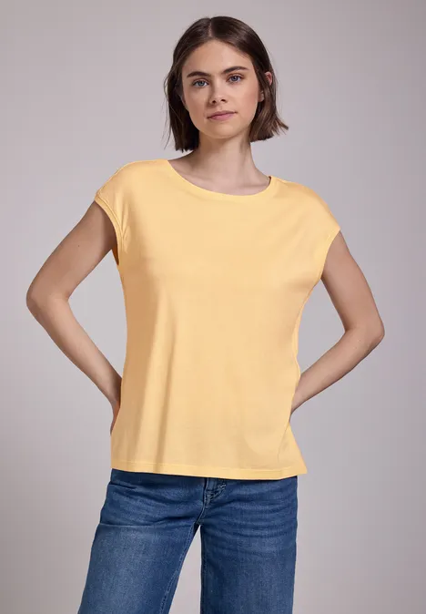 T-shirt en couleur unie blend yellow