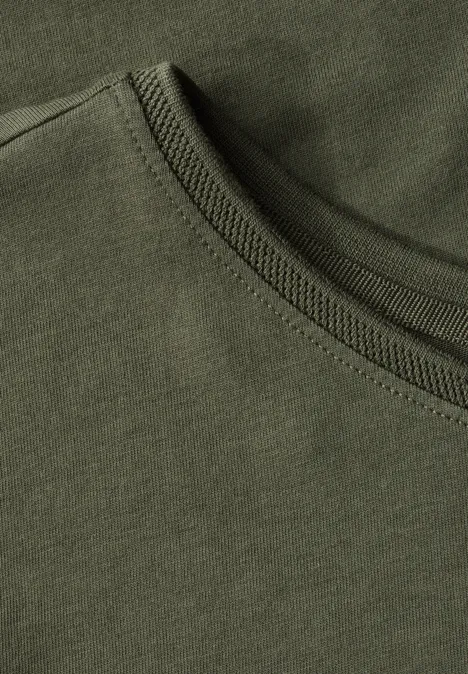 Shirt in Unifarbe peridot green