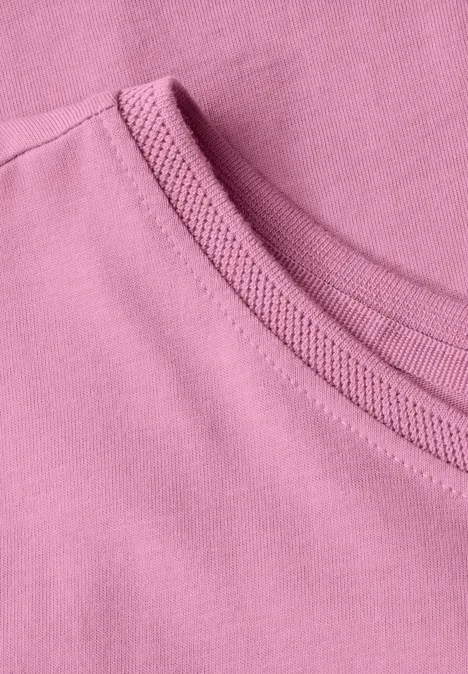 Shirt in Unifarbe intense rose