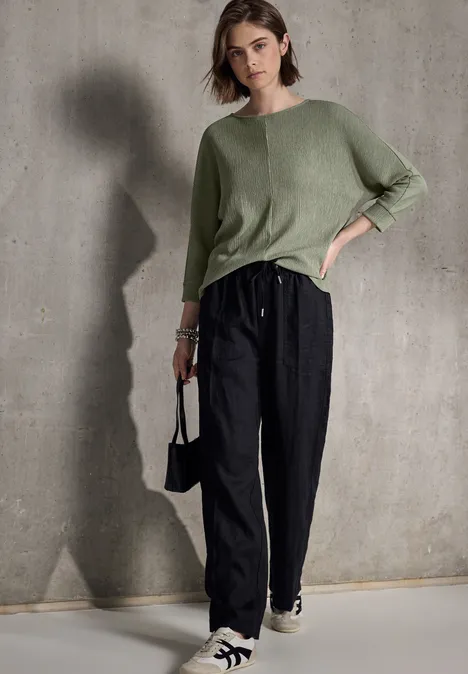Strukturshirt pale mud green