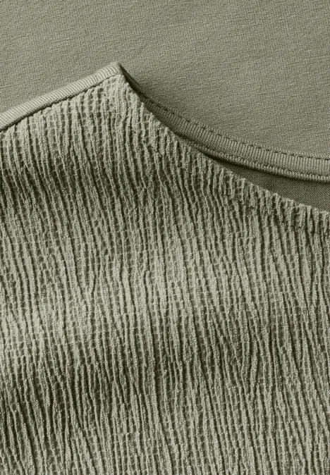 Strukturshirt pale mud green