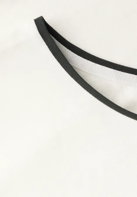 Shirt mit farbigem Kragen off white