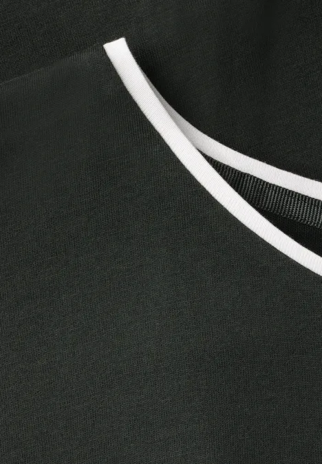 Shirt mit farbigem Kragen desert pine green