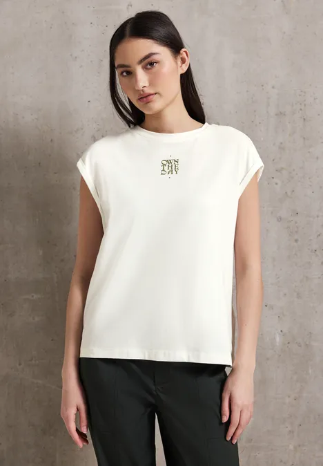 T-shirt avec détail imprimé off white