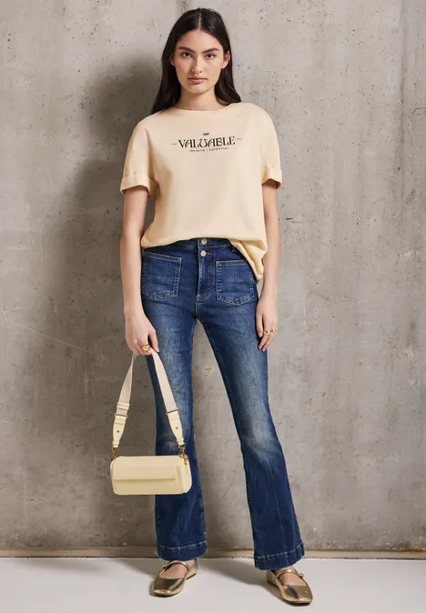 T-Shirt mit Wording mellow vanilla