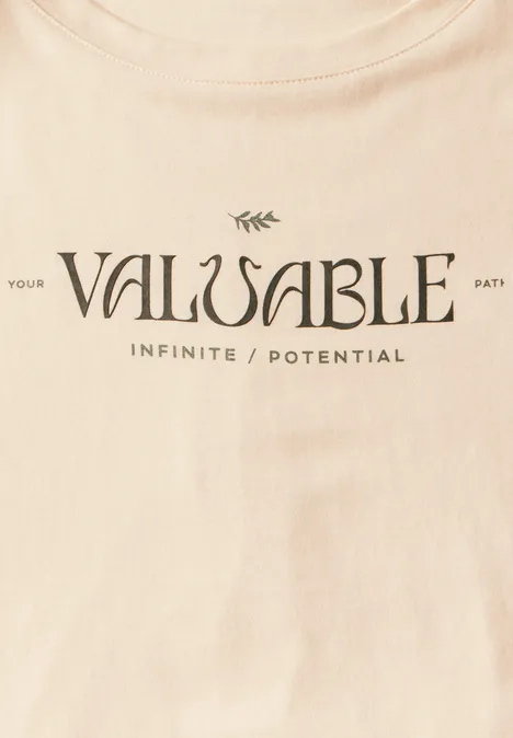 T-Shirt mit Wording mellow vanilla
